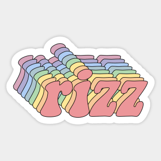 W Rizz Pastel Retro Sticker